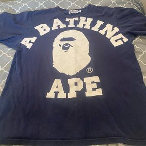 Blue and White Bape Shirt.